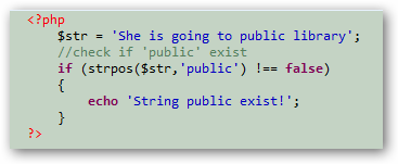 string contains php